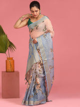 AZUL GRACE (BANARASI ORGANZA SAREE)