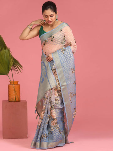 AZUL GRACE (BANARASI ORGANZA SAREE)