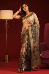 BRONZE GODDESS (BANARASI ORGANZA SAREE)