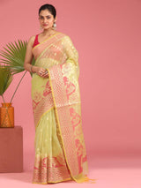 EMERALD HERITAGE (BANARASI COTTON BLEND SAREE)