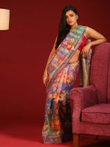 PUSHPAAVALI (BANARASI COTTON BLEND SAREE)