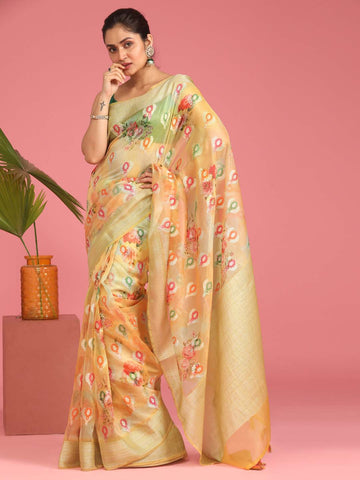 SUNBEAM INFUSION (BANARASI COTTON BLEND SAREE)