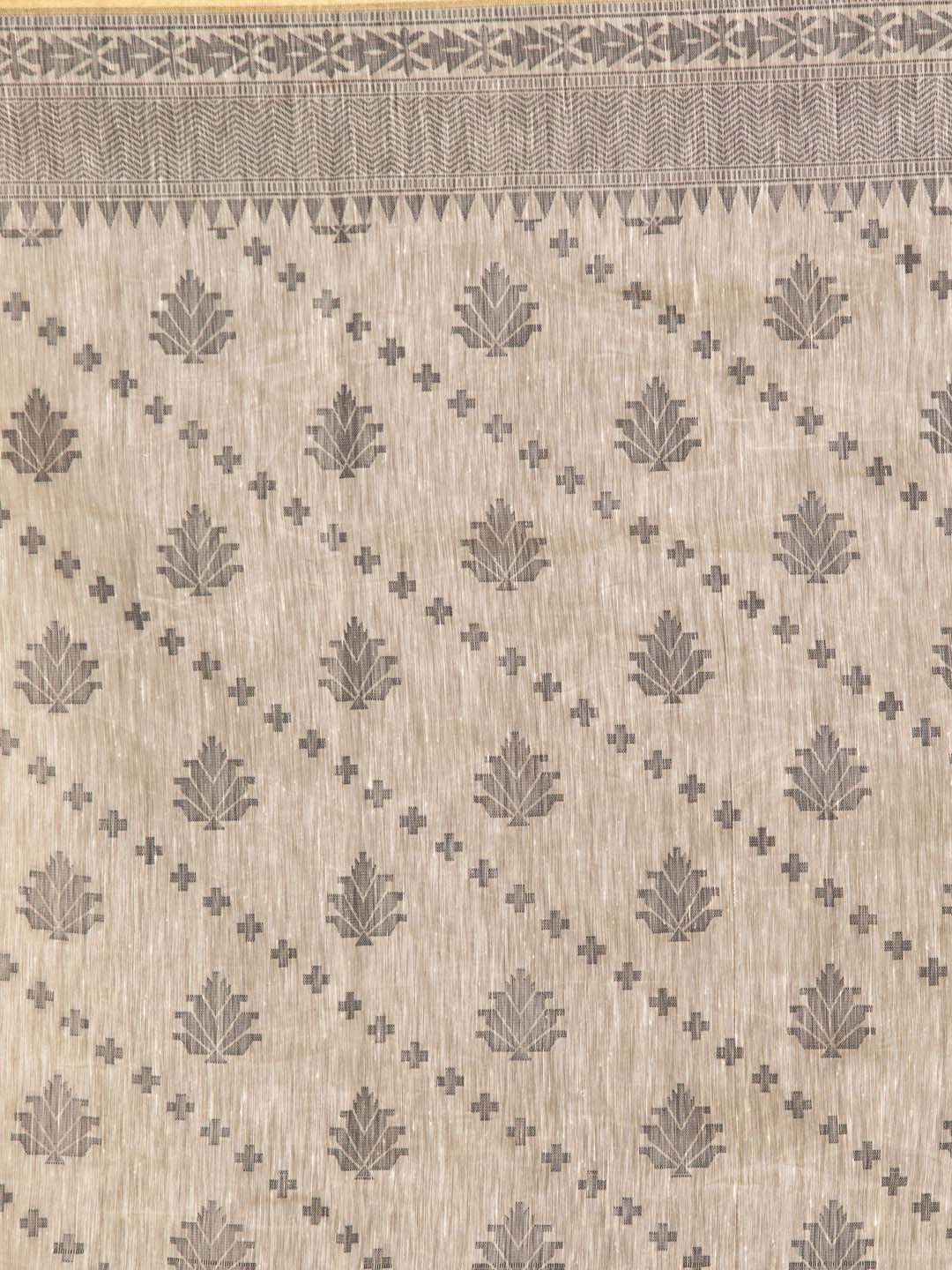 Indethnic Banarasi BLACK Woven Design Work Wear Saree - Saree Detail View