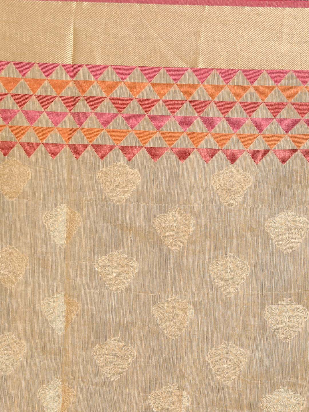 GOLDEN ELEGANCE: MATRIARCH'S TRIUMPH SAREE (BANARASI LINEN SAREE)