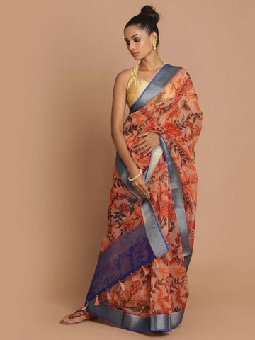 FLORAL WHIRL (BANARASI ORGANZA SAREE)