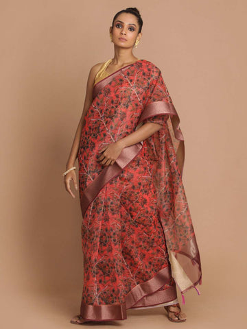 BUSY BLOOM (BANARASI ORGANZA SAREE)