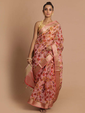 FLORAL RUSH (BANARASI ORGANZA SAREE)