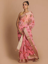 PASTEL BLOSSOM (BANARASI ORGANZA SAREE)