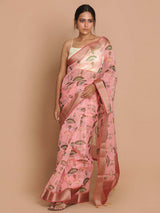 WHISPERING LOTUS (BANARASI ORGANZA SAREE)
