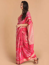 ROSE COLUMBINE (BANARASI COTTON BLEND SAREE)