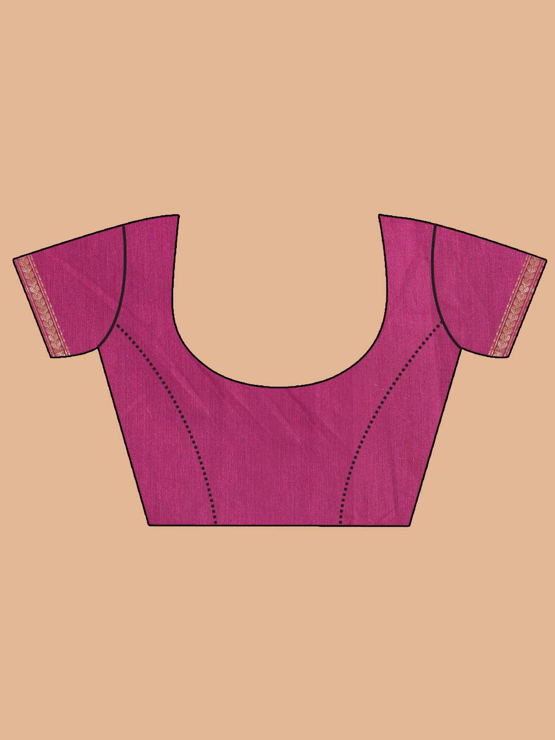 Indethnic Banarasi Purple Woven Design Daily Wear Saree - Blouse Piece View