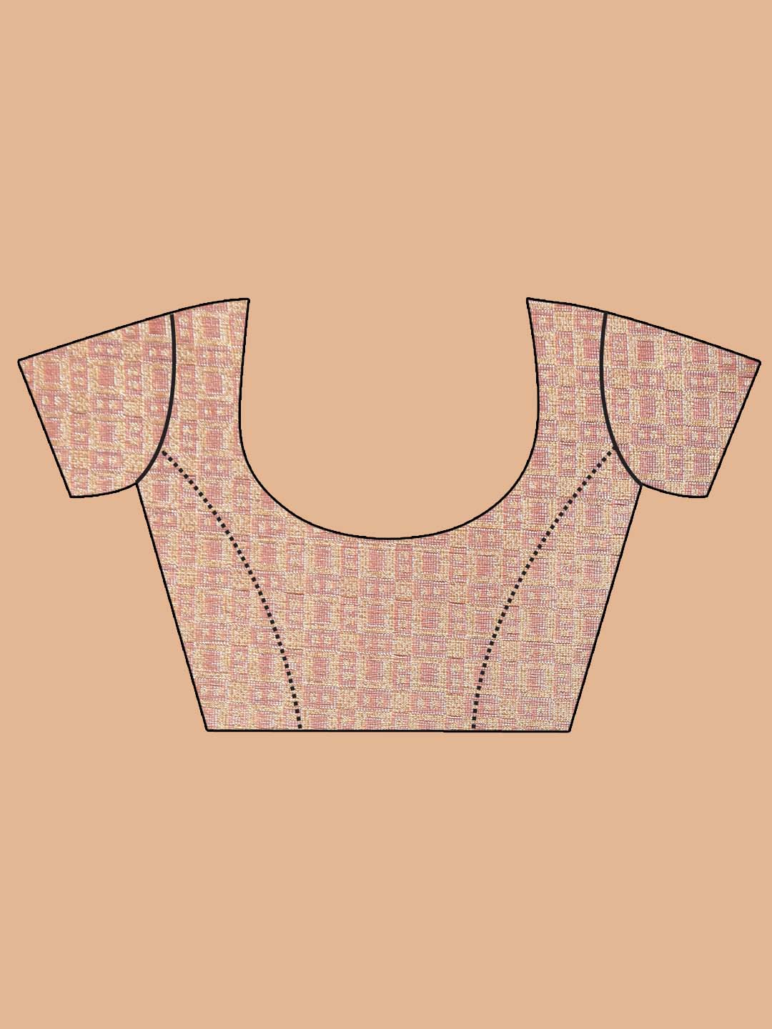 Indethnic Banarasi Coral Woven Design Party Wear Saree - Blouse Piece View