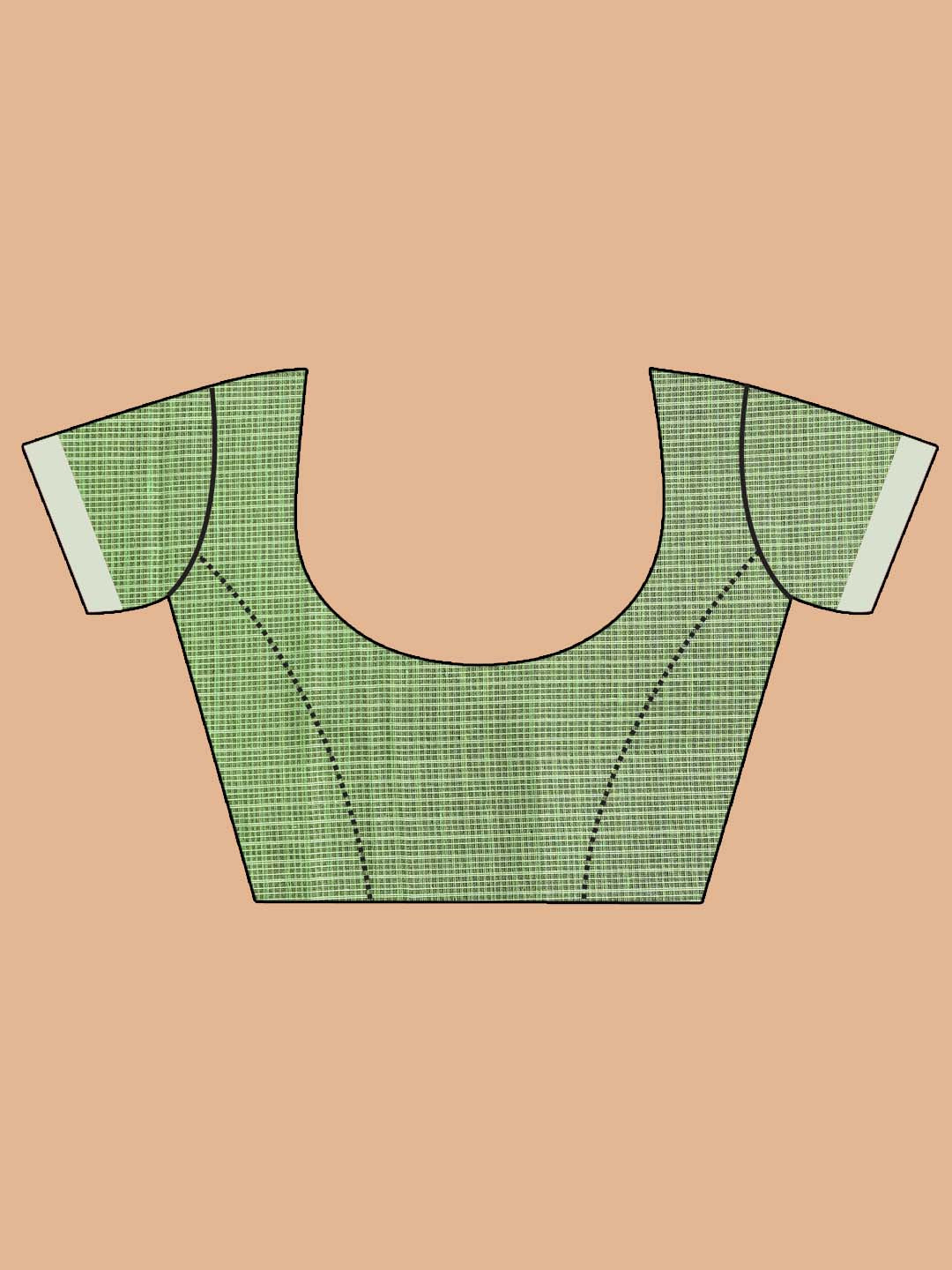 Indethnic Kota Green Solid Work Wear Saree - Blouse Piece View