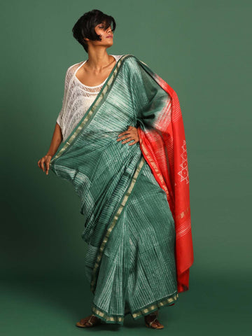 JADE HARMONY (CHANDERI SILK COTTON SAREE)