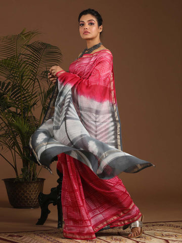 PETAL GLOW (CHANDERI SILK COTTON SAREE)