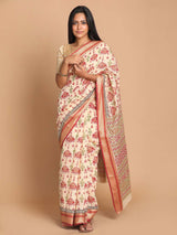 CRIMSON ELEGANCE (HANDLOOM 100% PURE COTTON SAREE)