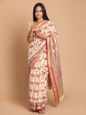 CRIMSON ELEGANCE (HANDLOOM 100% PURE COTTON SAREE)