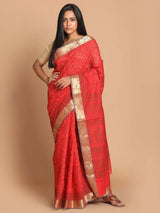 SCARLET CHARM (GADWAL COTTON BLEND SAREE)