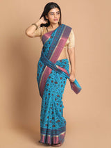AZURE DREAM (GADWAL COTTON BLEND SAREE)