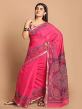 MAGENTA MIRAGE: (GADWAL COTTON BLEND SAREE)