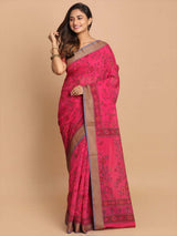 MAGENTA MELODY (GADWAL COTTON BLEND SAREE)