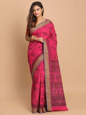 MAGENTA MIRAGE (GADWAL COTTON BLEND SAREE)