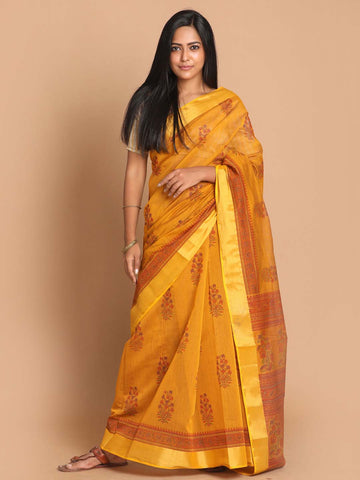 GOLDEN GLOW (GADWAL COTTON BLEND SAREE)