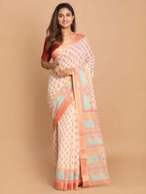 PEACHY PETAL CHARM (GADWAL COTTON BLEND SAREE)