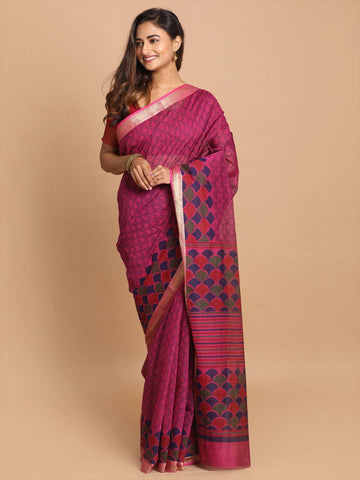 ROSEATE ENCHANTMENT (GADWAL COTTON BLEND SAREE)
