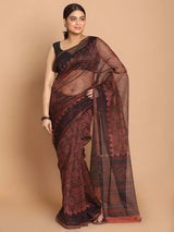 EMBER GLOW (NET COTTON BLEND SAREE)