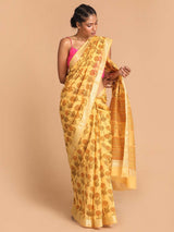 SUNLIT GLOW (CHANDERI COTTON BLEND SAREE)