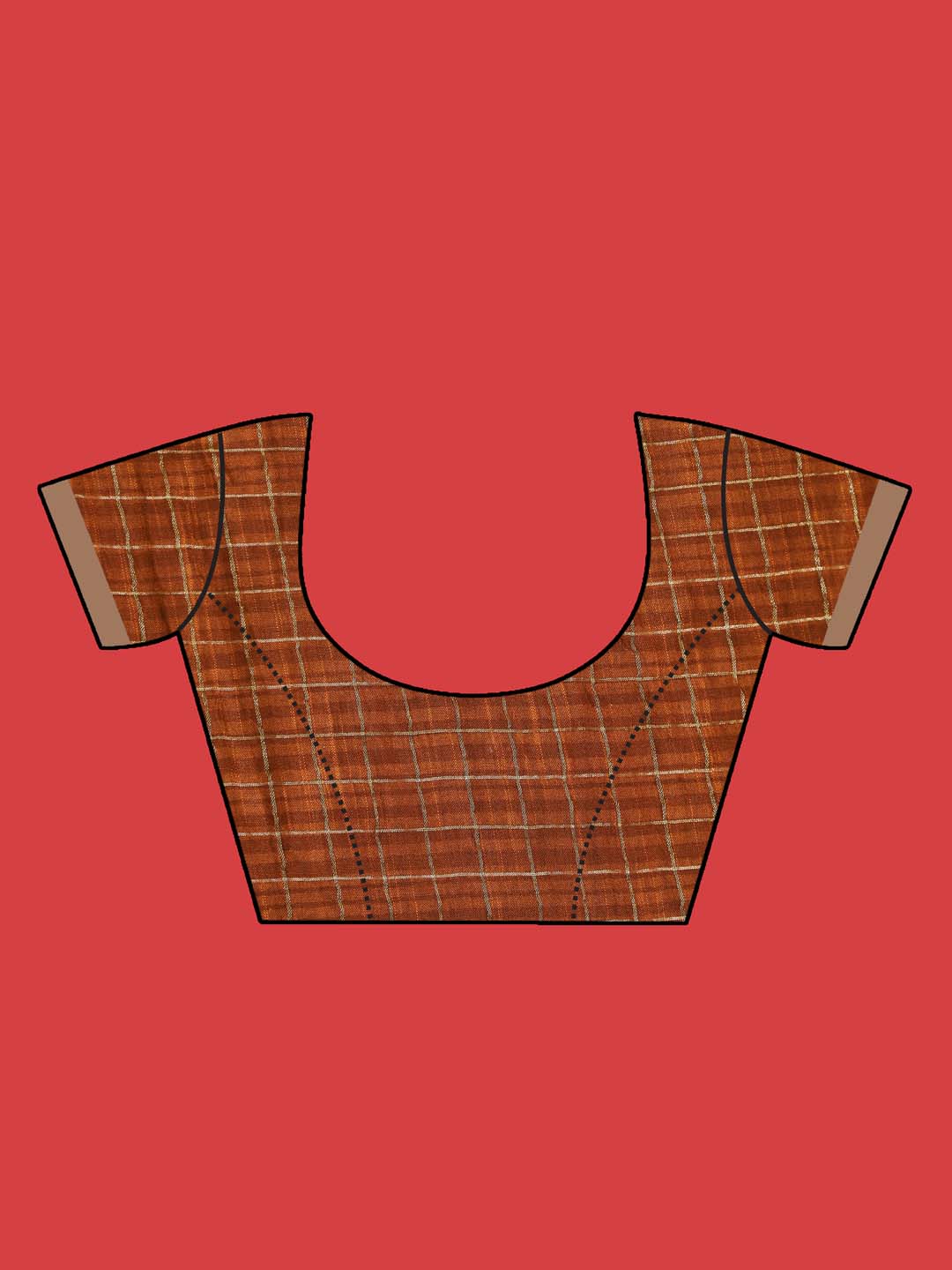 Indethnic Yellow Liva Printed Saree - Blouse Piece View