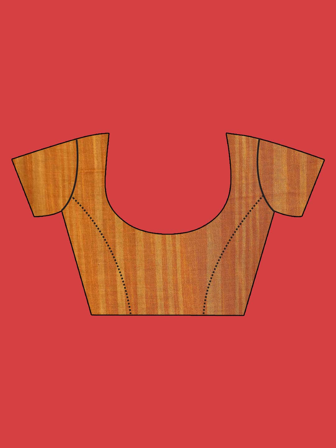 Indethnic Yellow Liva Printed Saree - Blouse Piece View