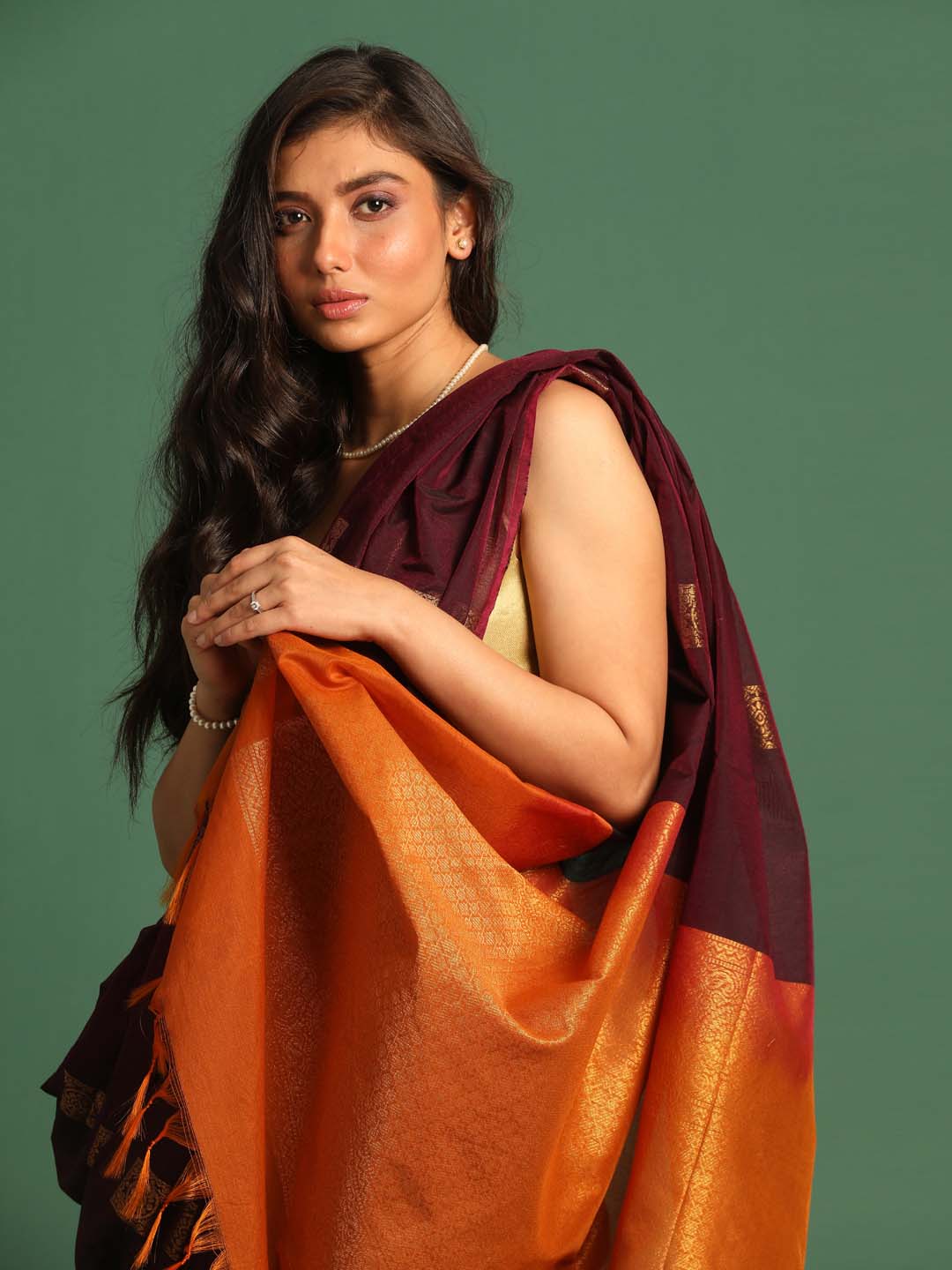 MAROON MAJESTY (OTHER ART SILK SAREE)