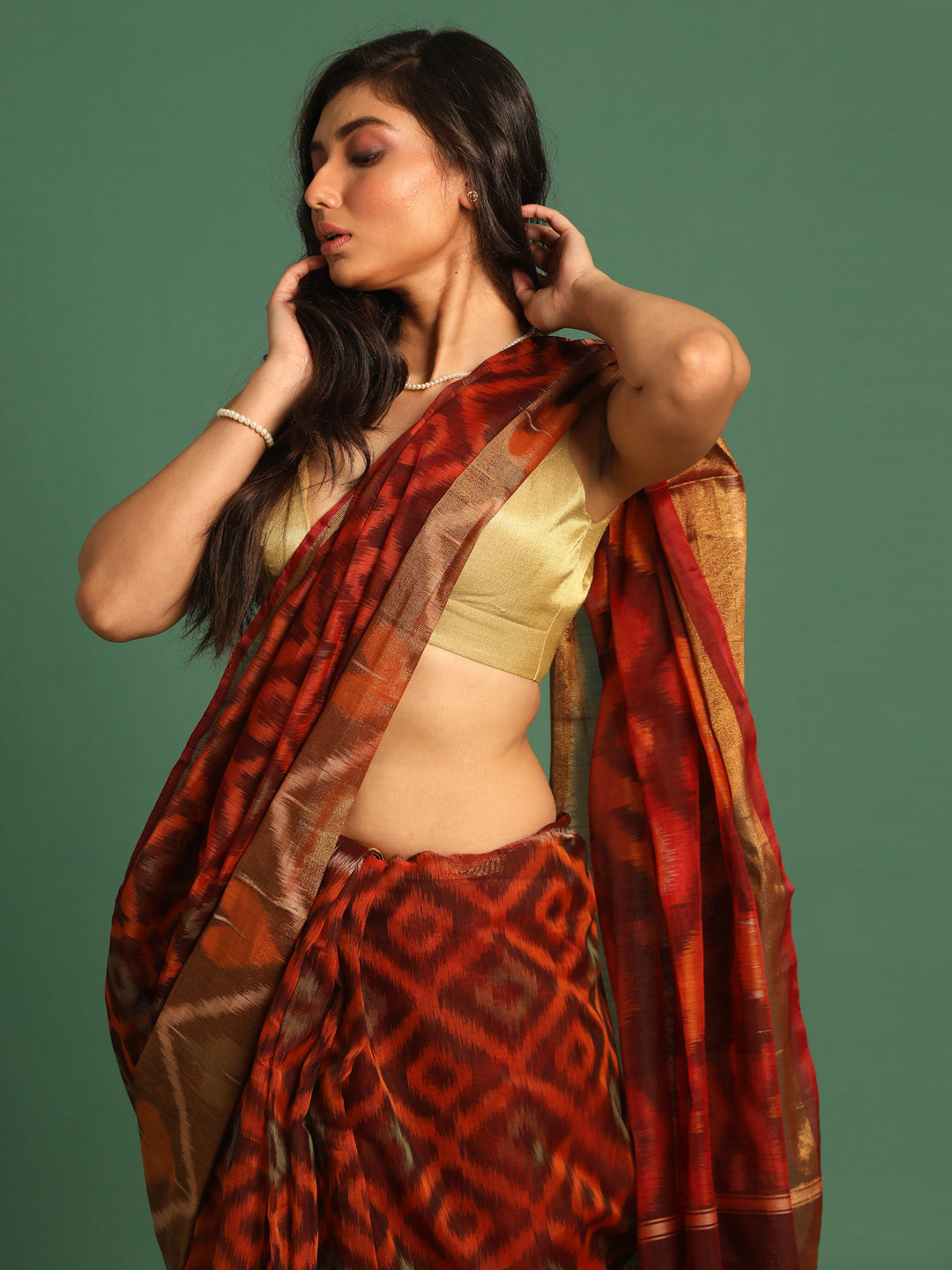 SCARLET EMBRACE (OTHER COTTON BLEND SAREE)