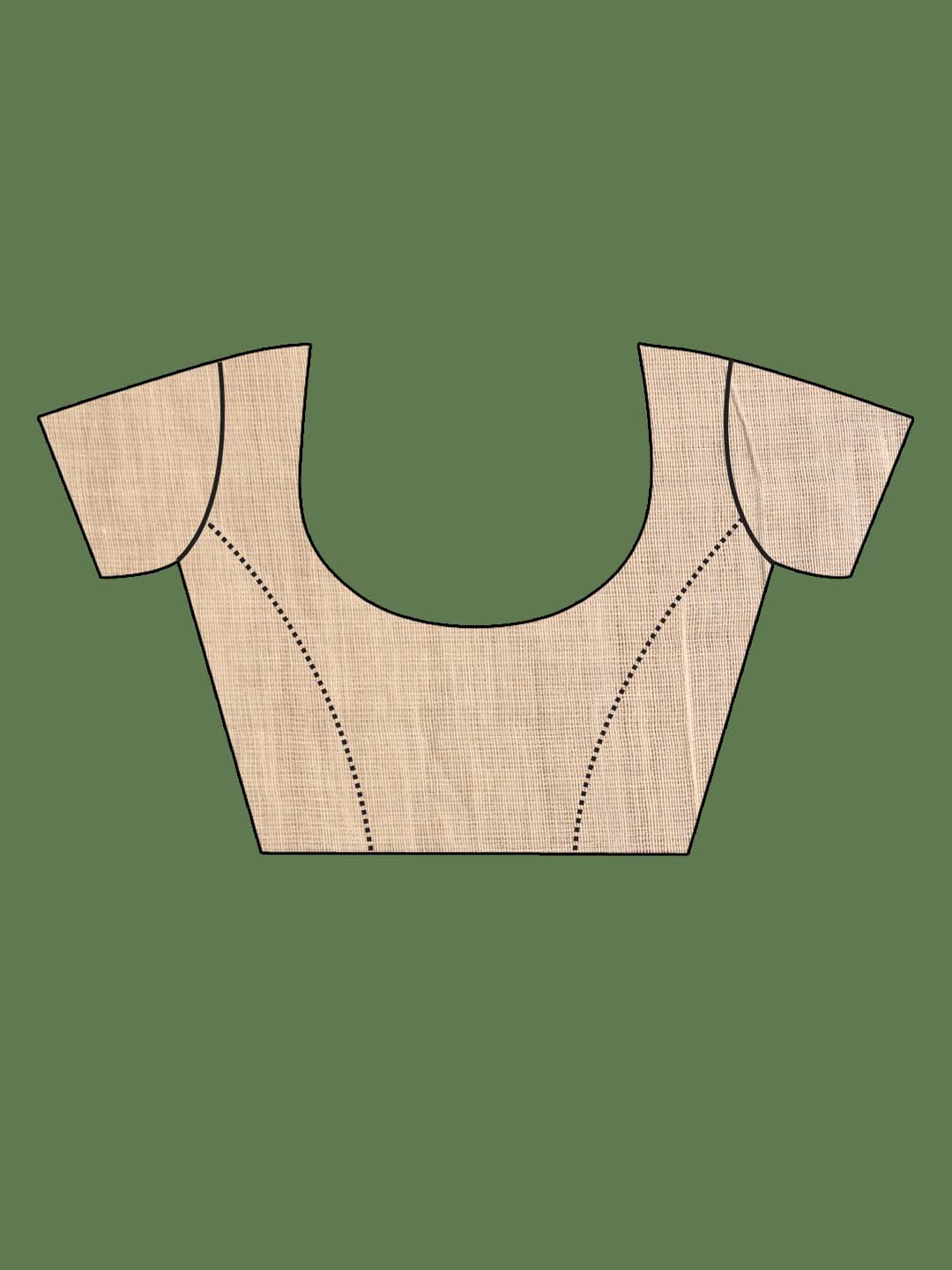 Indethnic White Solid Daily Wear - Blouse Piece View