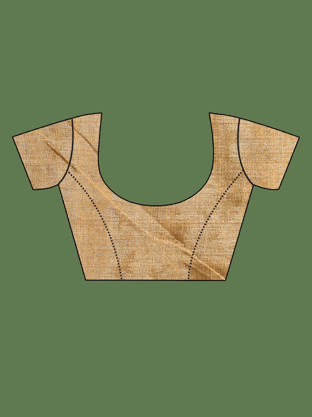 Indethnic Beige Solid Party Wear - Blouse Piece View