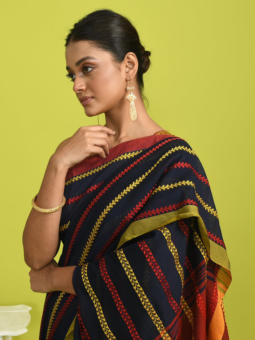 AZURE CALM (HANDLOOM 100% PURE COTTON SAREE)