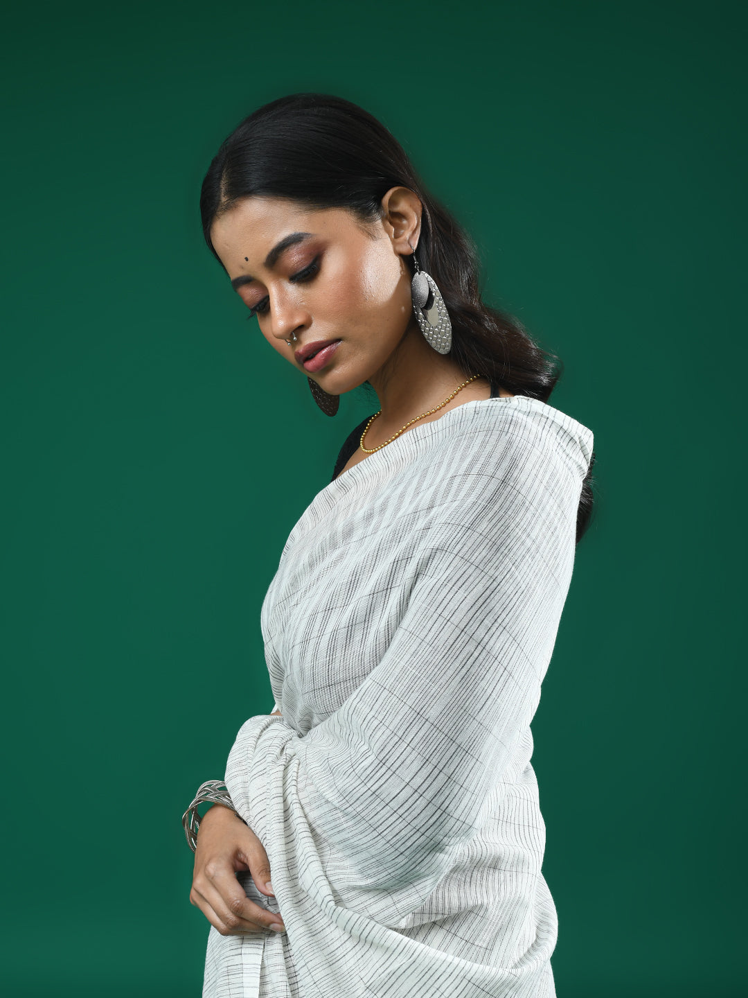 IVORY ELEGANCE (BENGAL HANDLOOM COTTON BLEND SAREE)