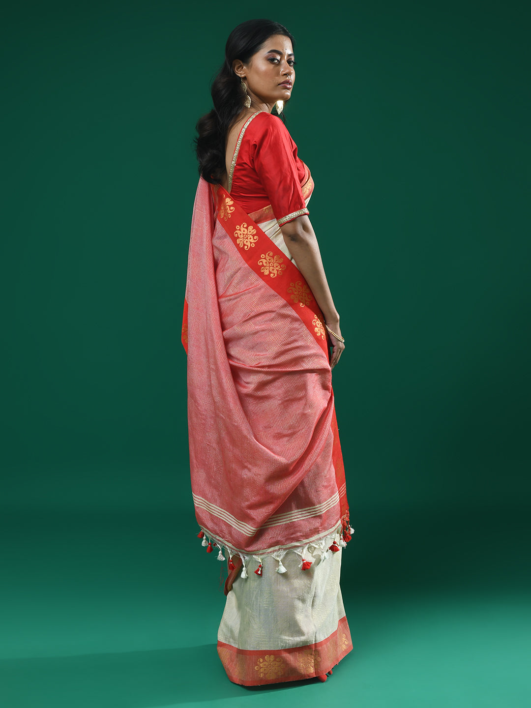 SANDSTONE ELEGANCE (HANDLOOM COTTON BLEND SAREE)
