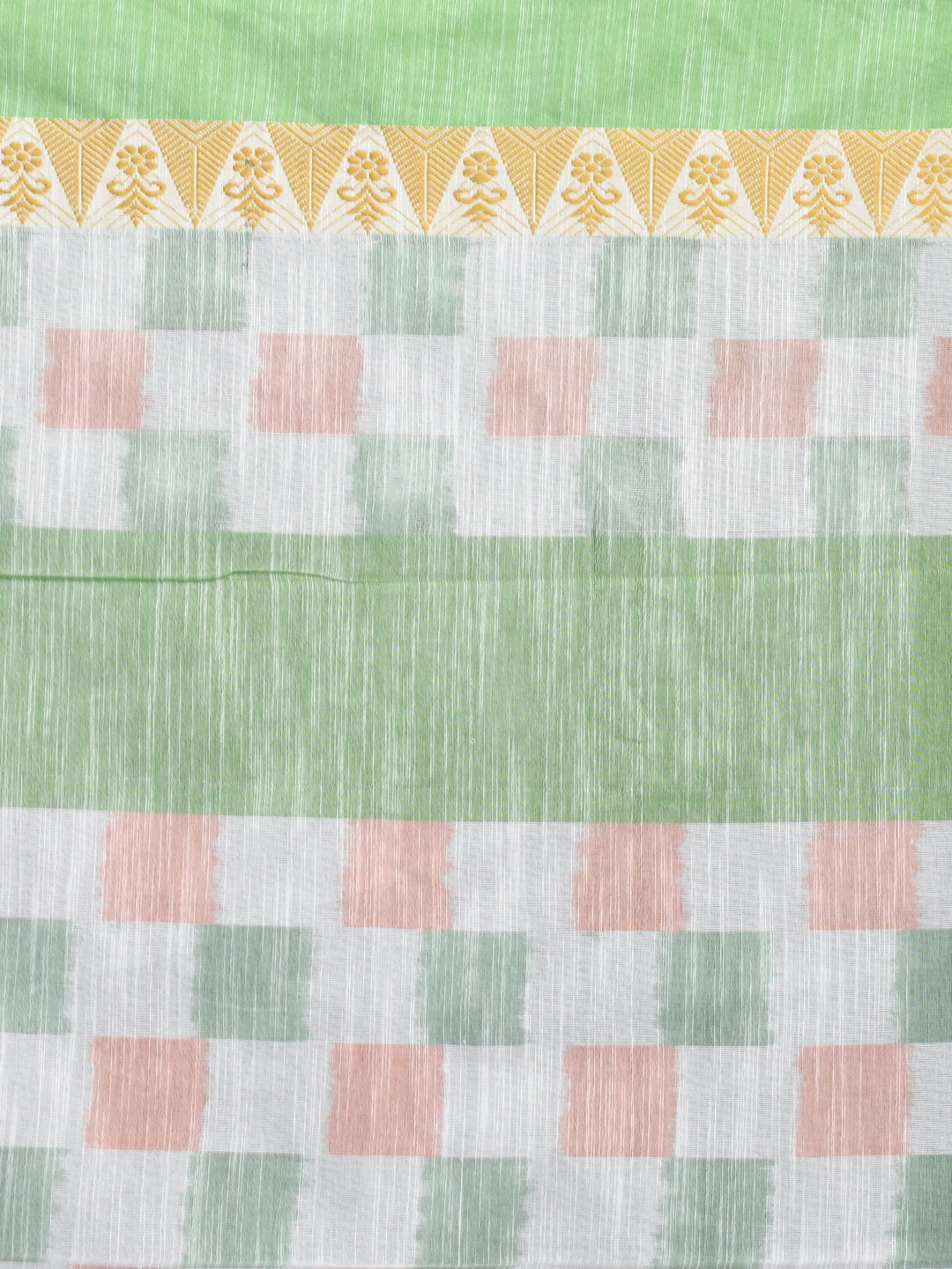 VERDANT CHECK (HANDLOOM COTTON BLEND SAREE)