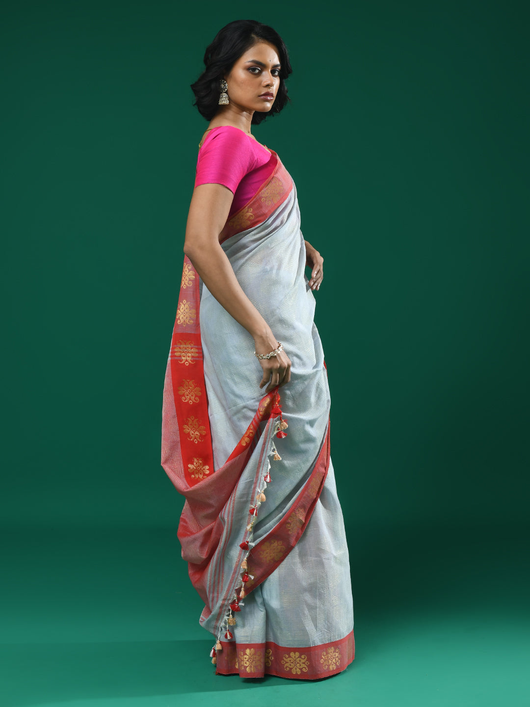 GRANITE HARMONY  (HANDLOOM COTTON BLEND SAREE)