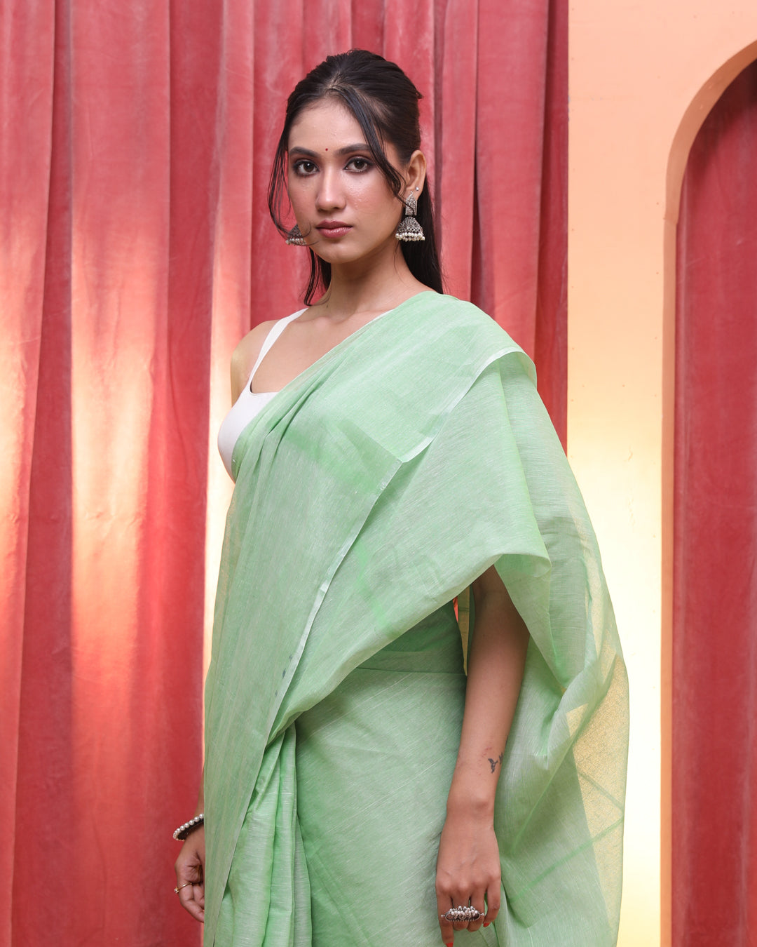 EMERALD ESSENCE (HANDLOOM 100% PURE COTTON SAREE)