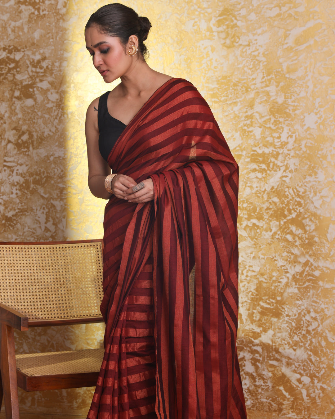 RESOLUTE ELEGANCE (HANDLOOM 100% PURE COTTON SAREE)