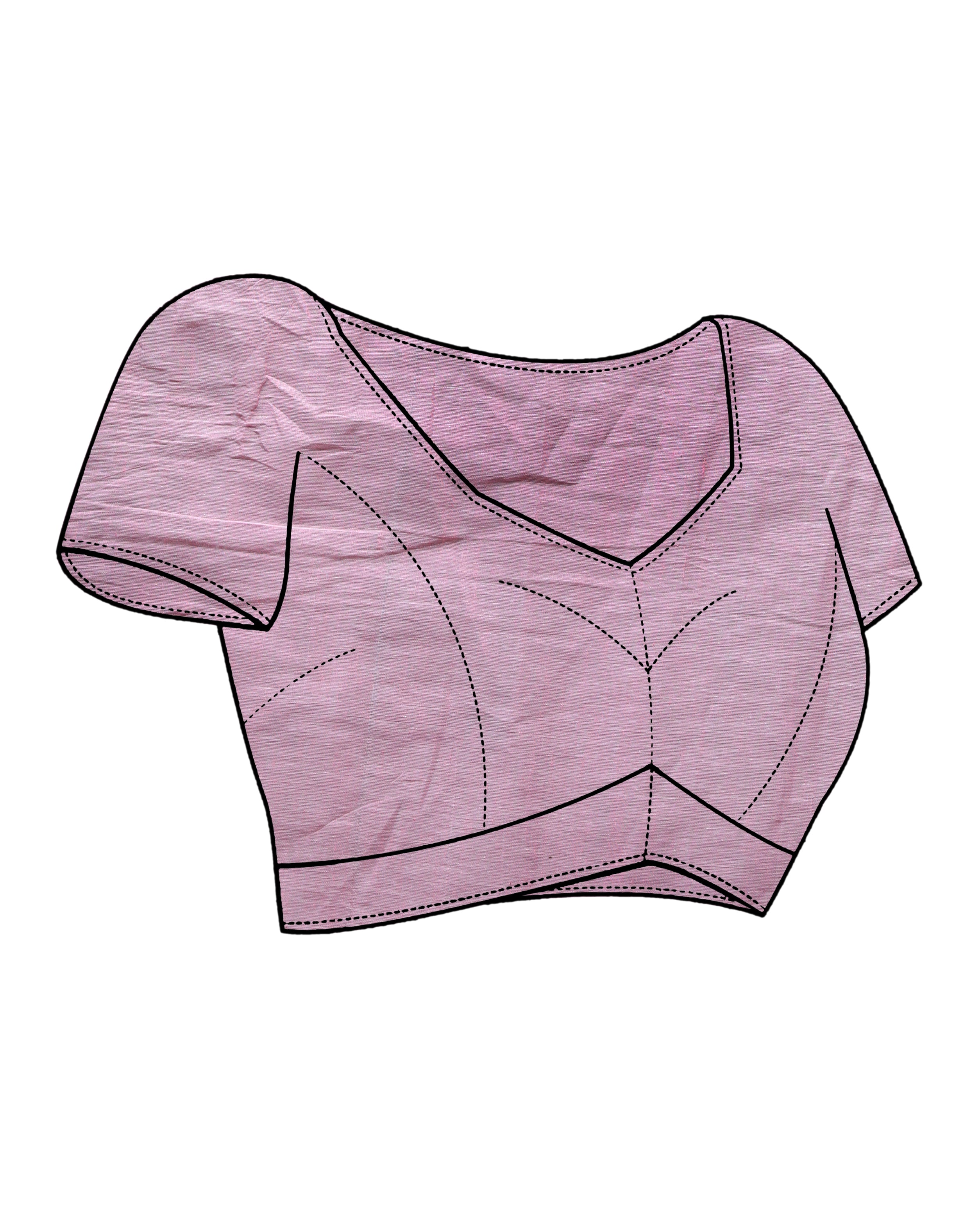 BLUSH CHIC (HANDLOOM 100% PURE COTTON SAREE)