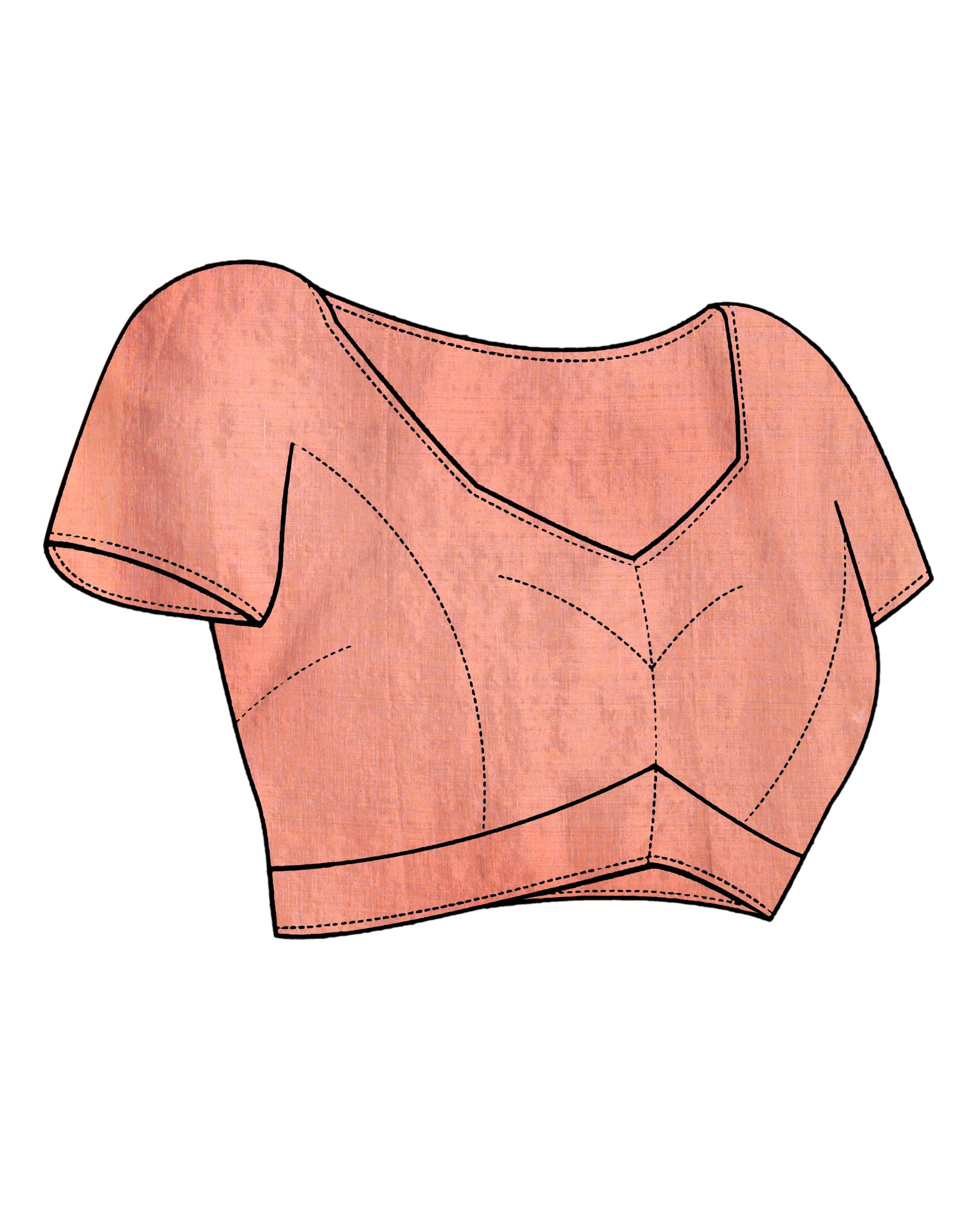 PEACH LUMINA (HANDLOOM COTTON BLEND SAREE)