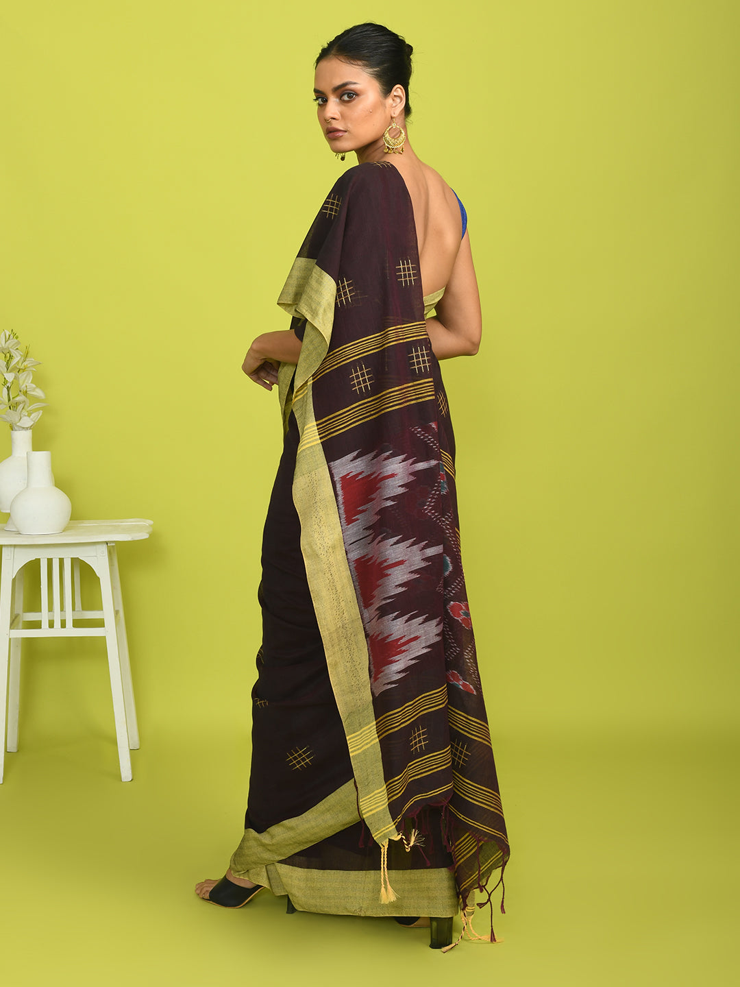 RUSTIC ELEGANCE (IKAT 100% PURE COTTON SAREE)