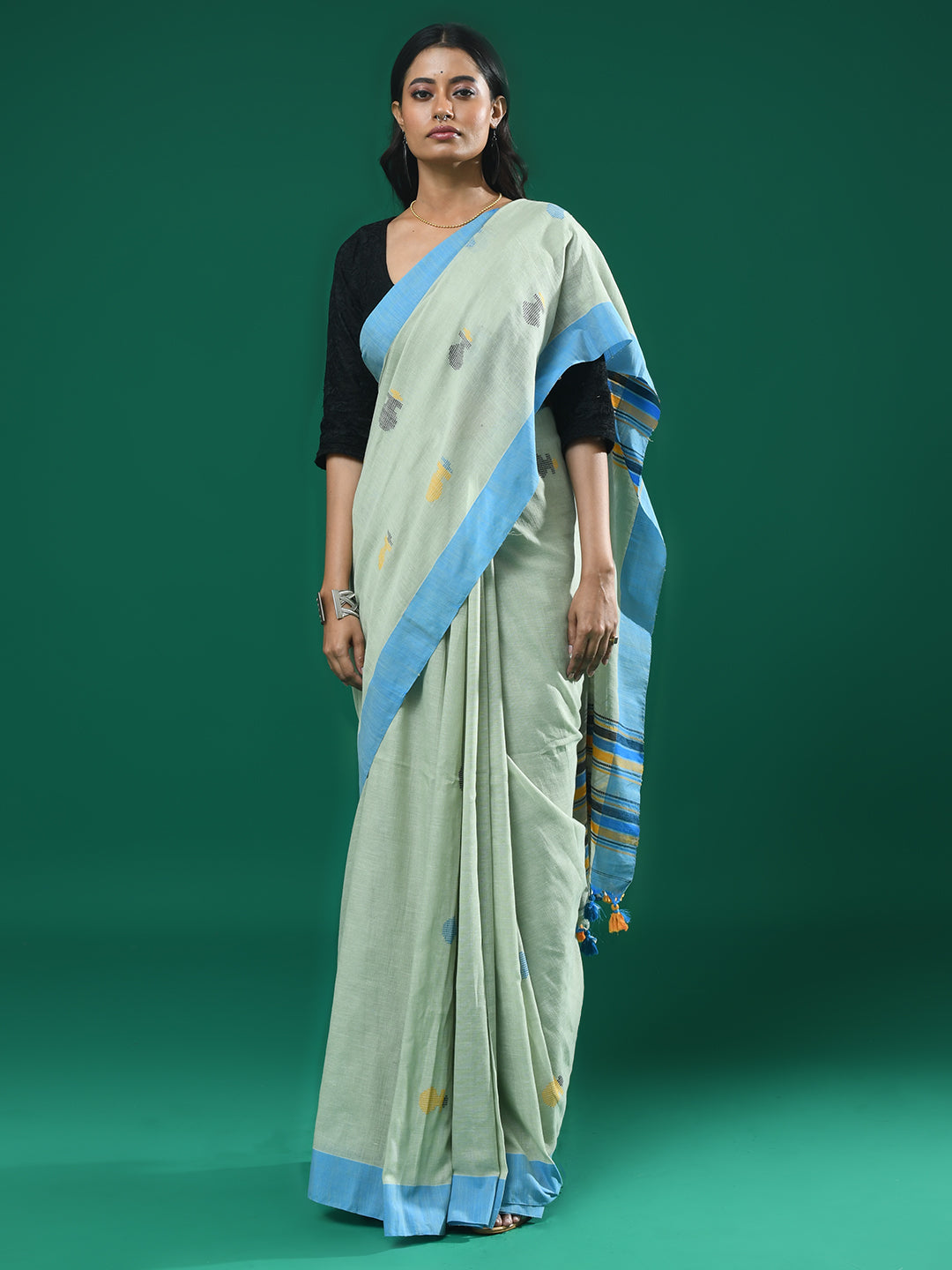 EVERGREEN WEAVE (HANDLOOM 100% PURE COTTON SAREE)
