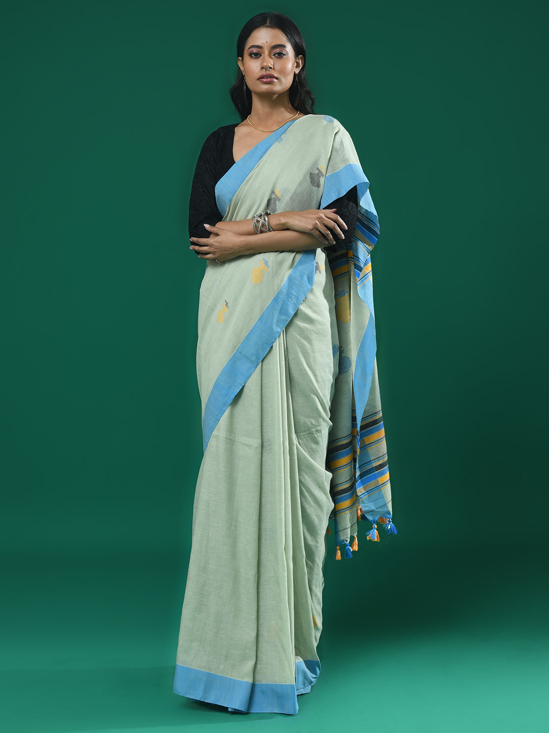 EVERGREEN WEAVE (HANDLOOM 100% PURE COTTON SAREE)