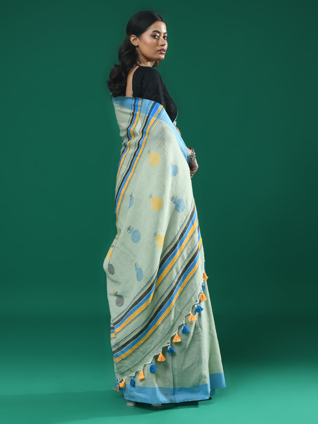 EVERGREEN WEAVE (HANDLOOM 100% PURE COTTON SAREE)